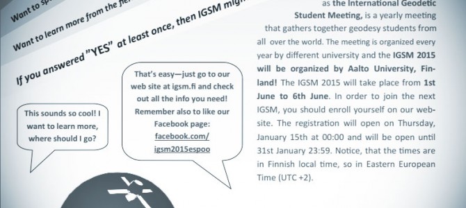 Help us promote IGSM 2015!